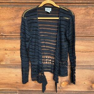 Crochet Tie-Waist Cardigan